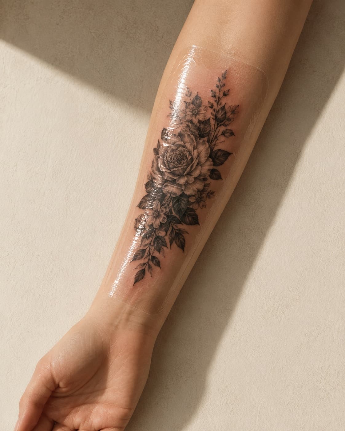 Die Folie schützt dein Tattoo